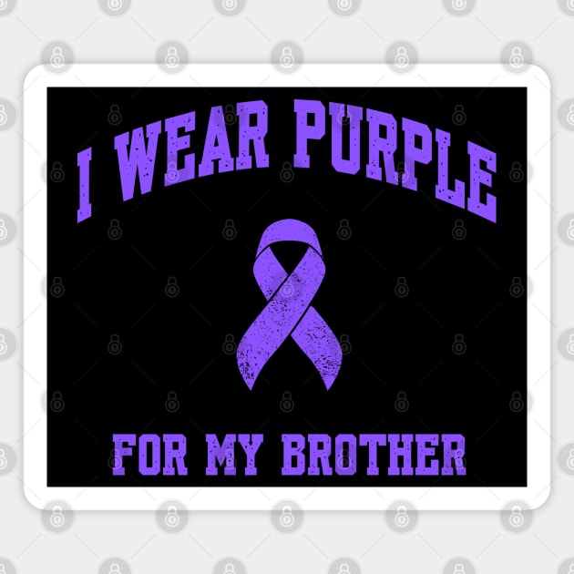 I Wear Purple for My Brother Magnet by Stylecombinator